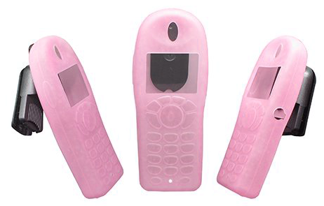 Pink Silicone Case - with swivel belt clip - for Avaya 3641 700430408